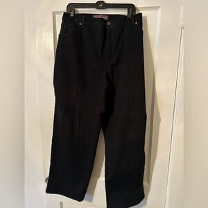 Gloria Vanderbilt Stretchy Black Denim Amanda Jeans Plus 26W Short